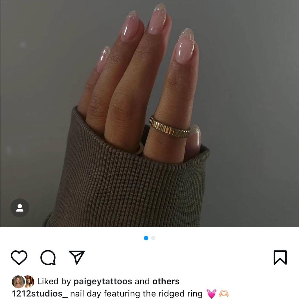 Gold Ridged Ring